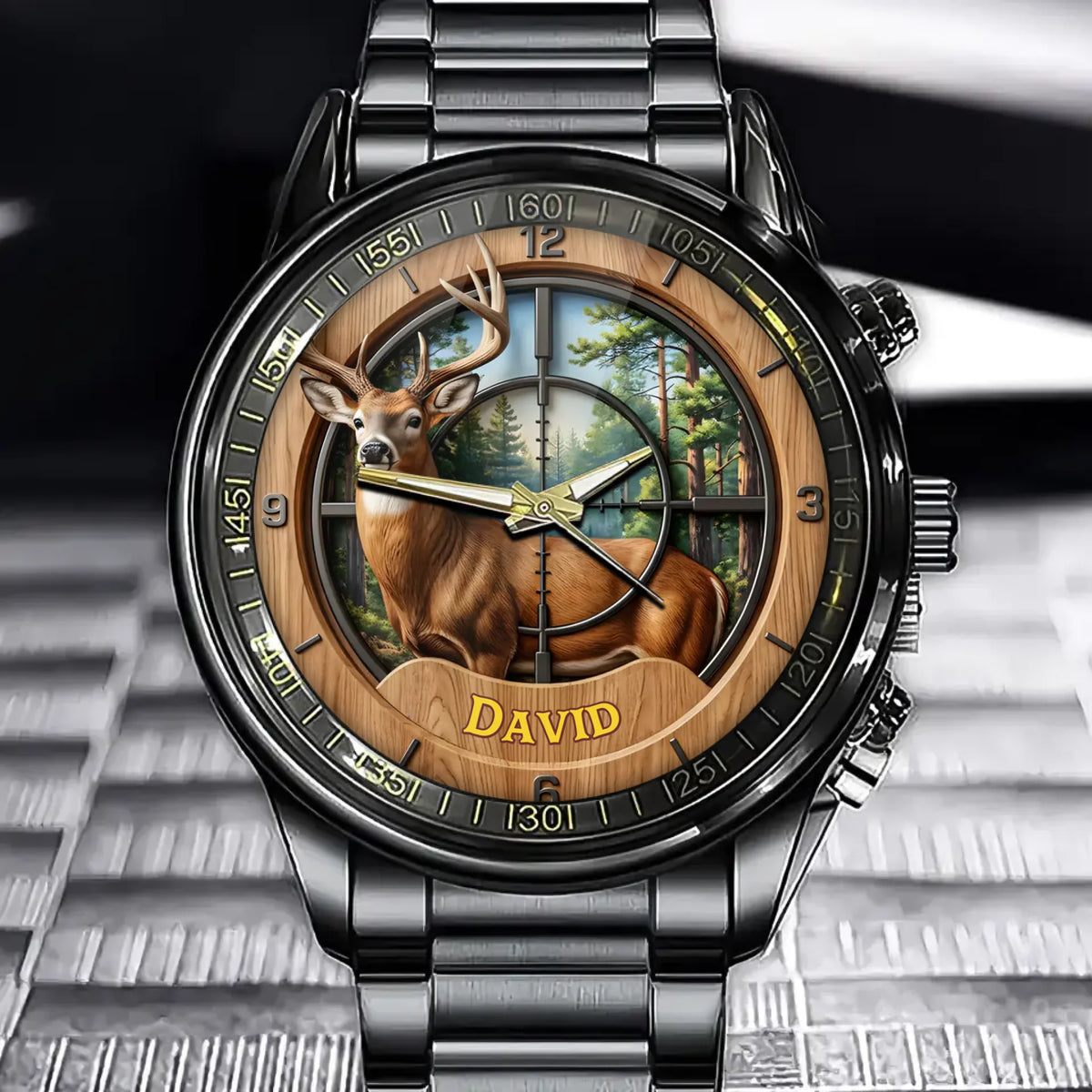 Personalized Deer Hunting Watch - A Gift For Hunting Enthusiasts With Customized Names