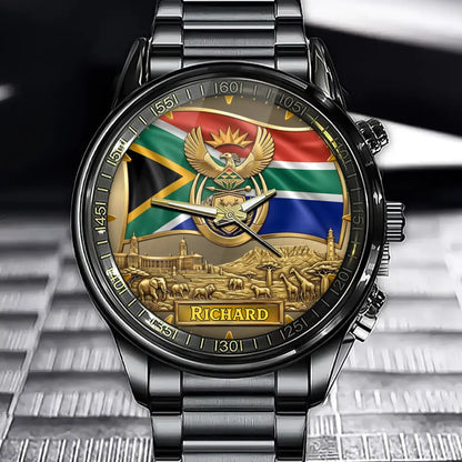 Personalized South African Heritage Watch – Custom Name, Collector’s Edition