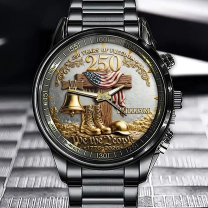 Personalized "Tribute to Freedom" Watch – Celebrating 250 Years of American History