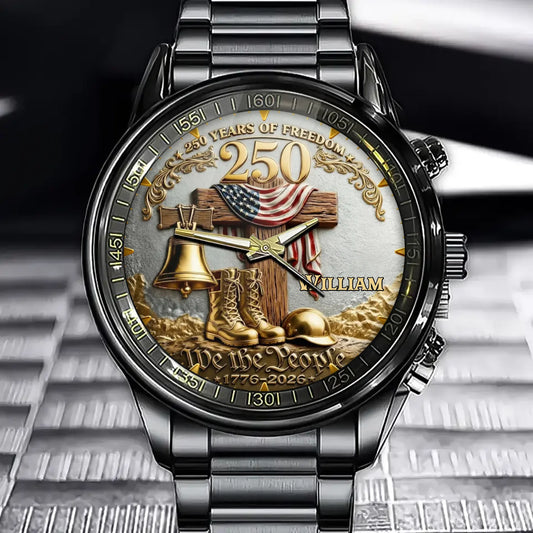 Personalized "Tribute to Freedom" Watch – Celebrating 250 Years of American History
