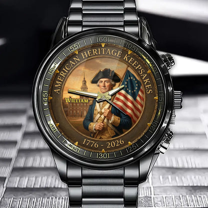 Personalized Watch Commemorating The 250th Anniversary Of The Founding Of The United States - A Tribute To 250 Years Of Freedom