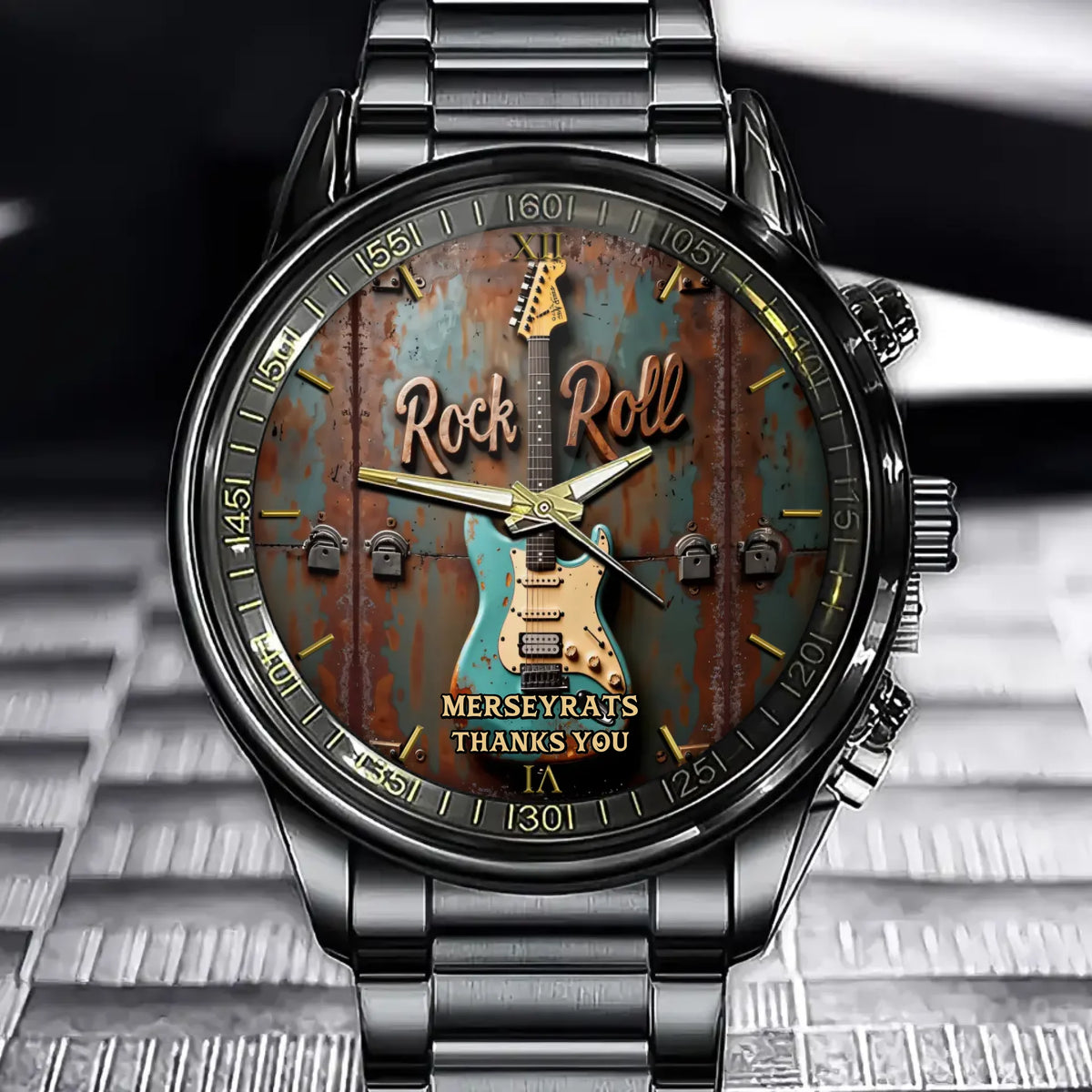 Rock & Roll Vibes - Personalized Guitar Lovers Watch